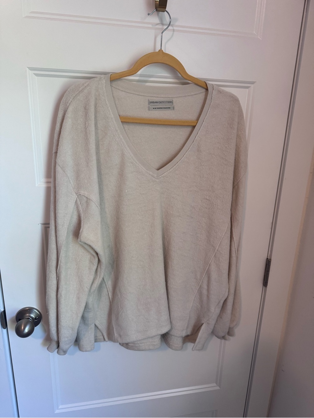 Urban Outfitters Beige V-Neck Lightweight Sweater